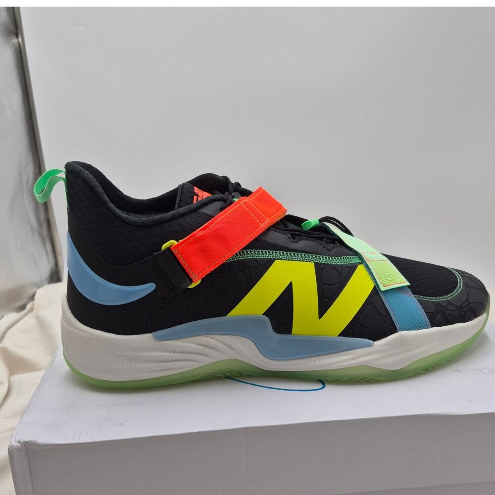 New Balance Black with Neon Yellow, Blue, Neon Orange & Mint Athletic Shoe